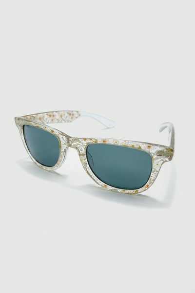 French Vintage Floral Wayfarer Style Sunglasses