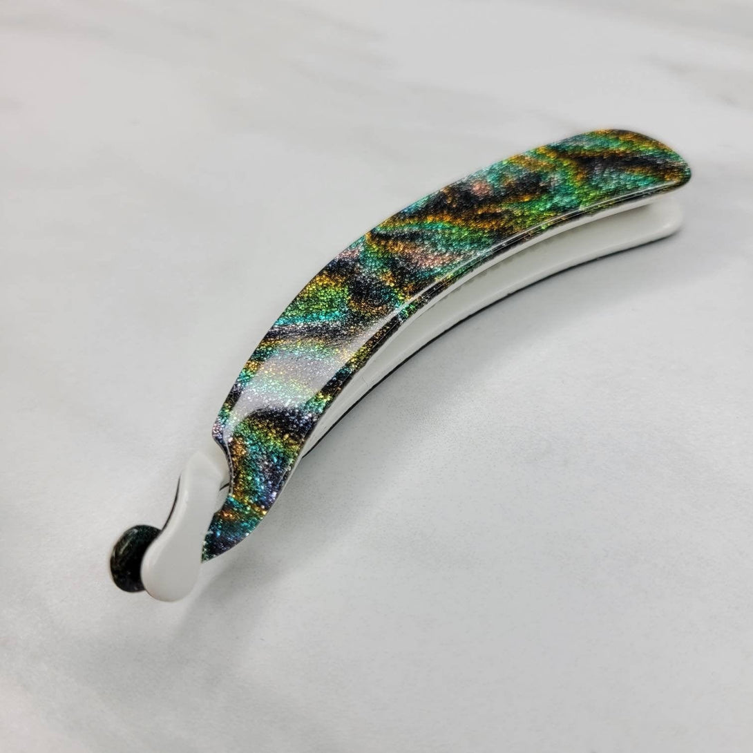 French Vintage Galaxy Banana Clip Ponytail Holder Hair Barrette