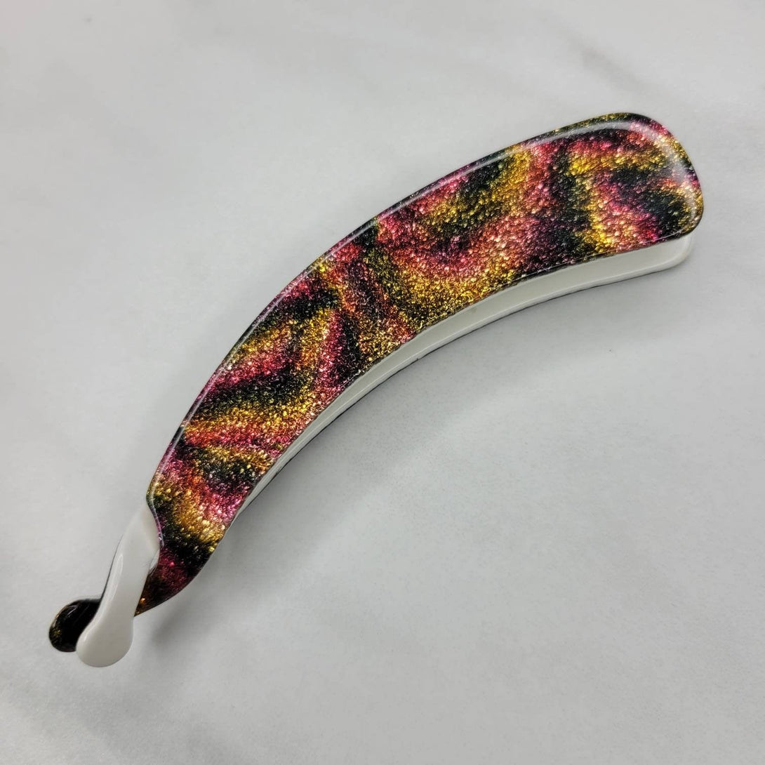 French Vintage Galaxy Banana Clip Ponytail Holder Hair Barrette