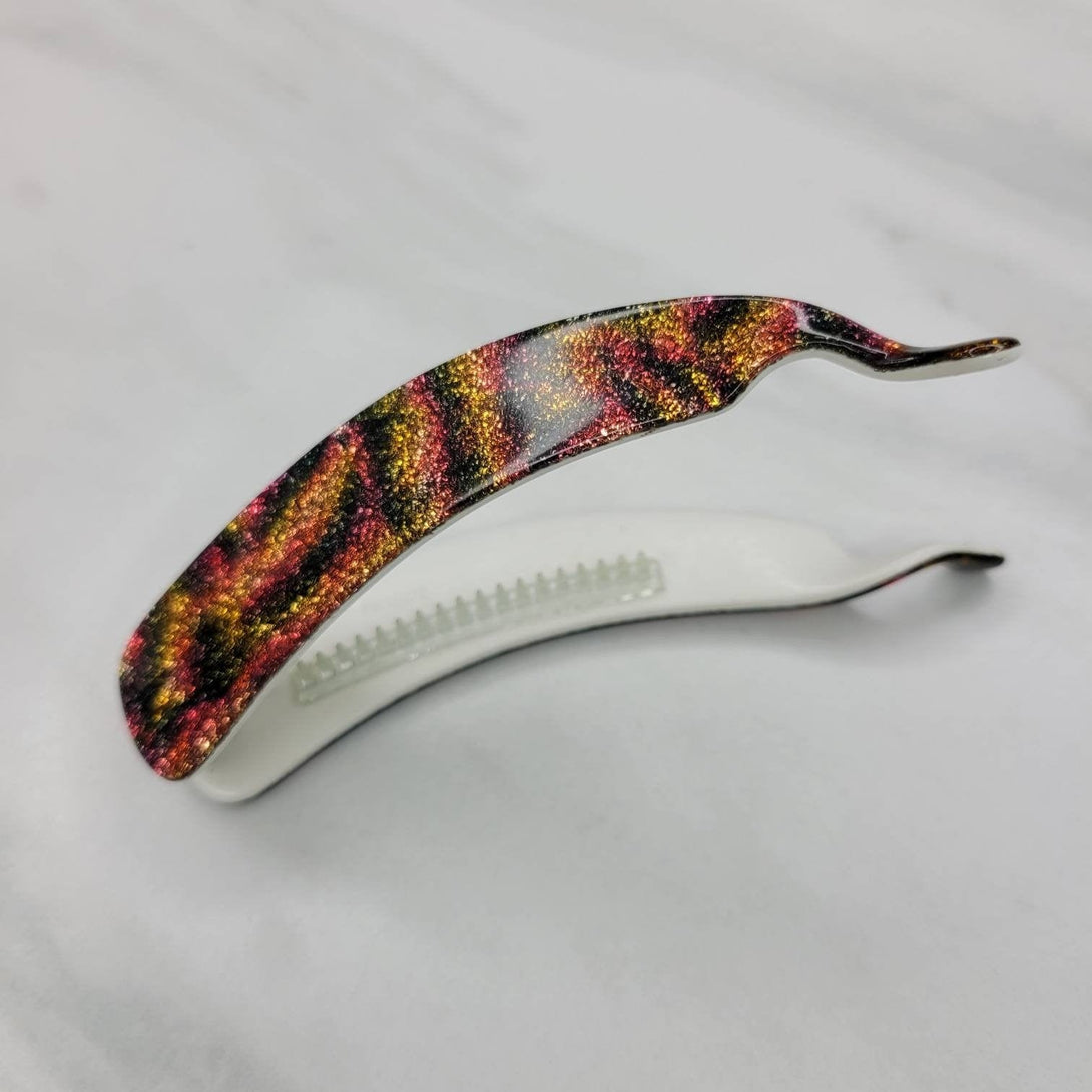 French Vintage Galaxy Banana Clip Ponytail Holder Hair Barrette