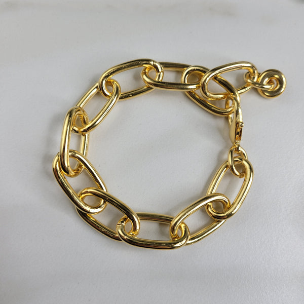 Handmade Gold Plated Cable Chain Bracelet