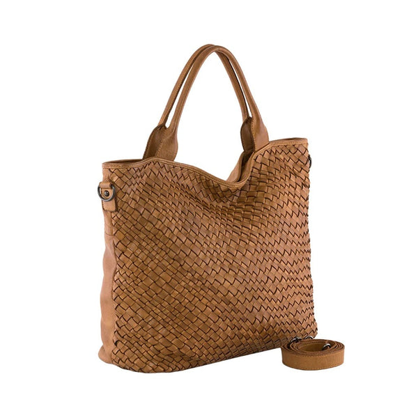 Gianni Conti Weaved Leather Handbag