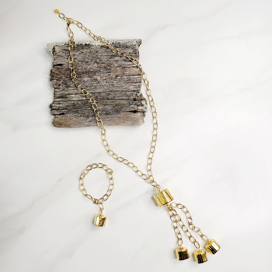 Ignite Necklace with Vintage Timber Pendants