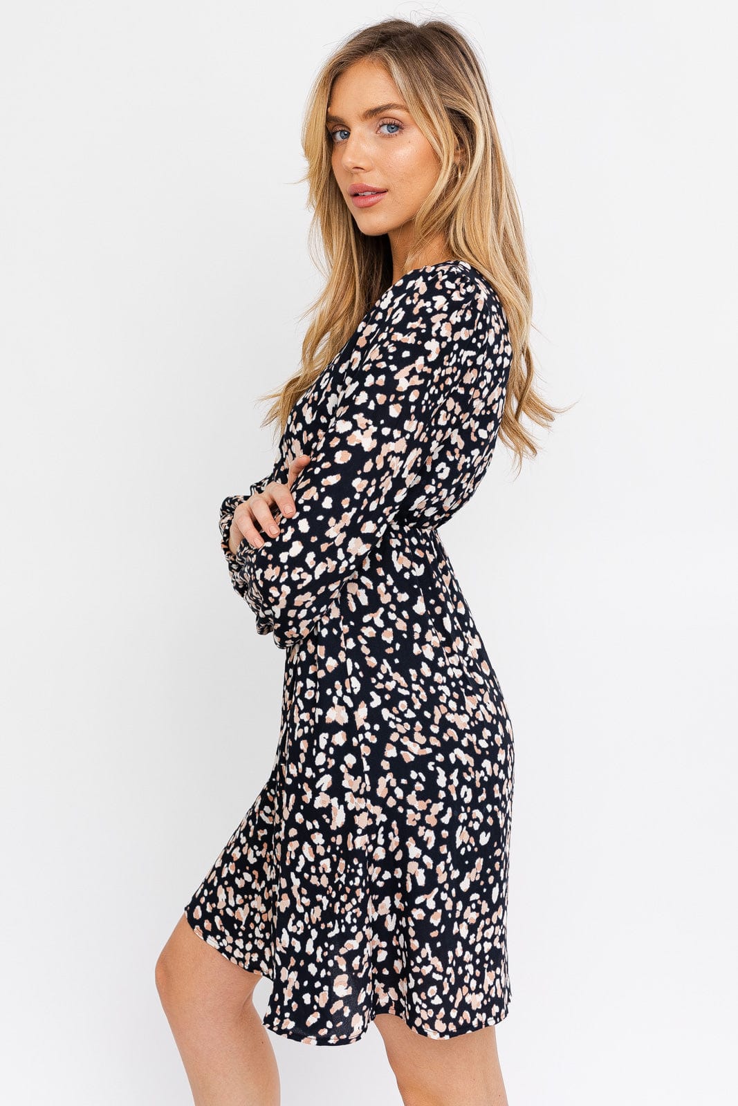 It's A Wrap Abstract Print Dress