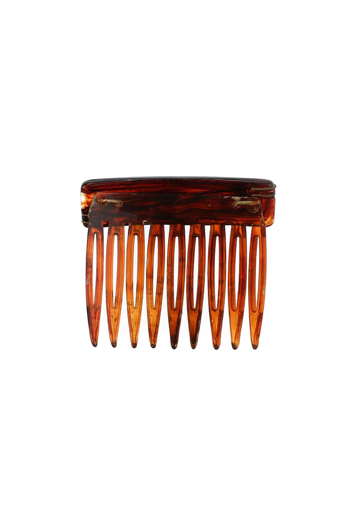 Italian Vintage Diagonal Wire Wrapped Hair Comb