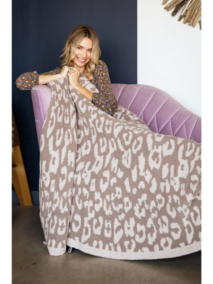 Jodifl Leopard Print Fleece Double-Sided Blanket