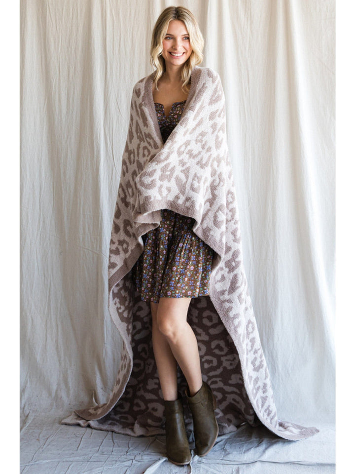 Jodifl Leopard Print Fleece Double-Sided Blanket