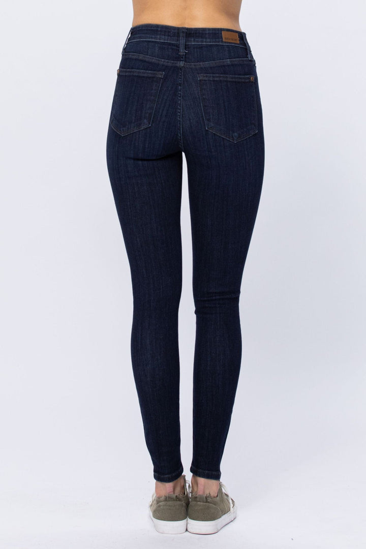 Judy Blue High Waist Hand Sanded Resin Skinny Jeans