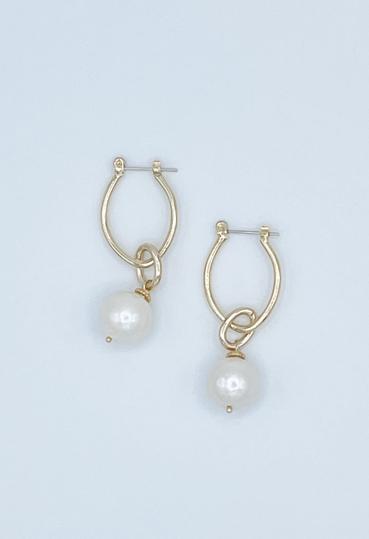 Latch Back Earrings with Baroque Pearl