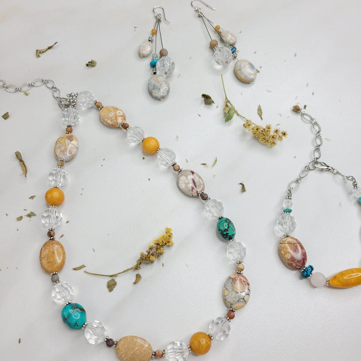Meadow Earrings with Vintage Elements