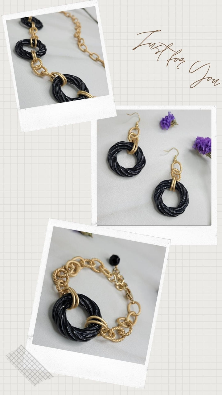 Meriwether Necklace - Handmade with Vintage Braided Loops