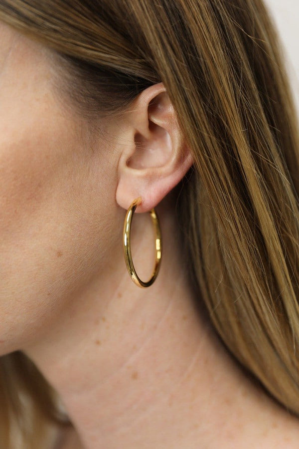 Metal Closed Hoop Earring
