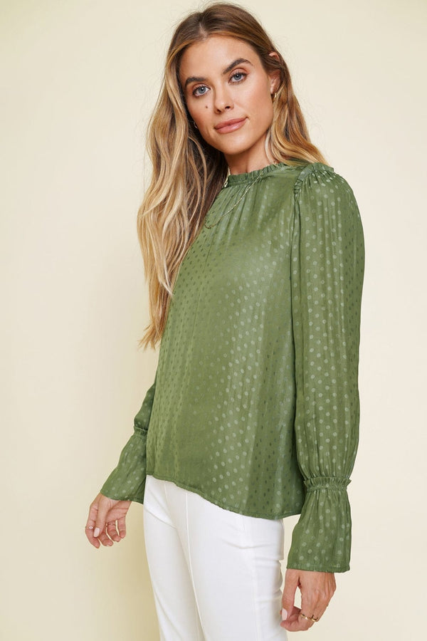 Mystree Ruffle Neck and Shoulder Blouse