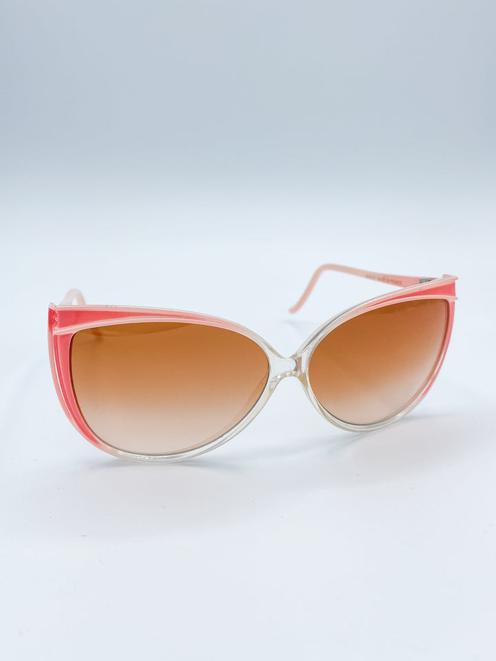 Oversized Cat Eye Style French Vintage Sunglasses