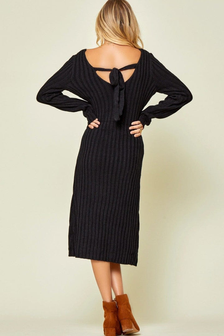 Penelope  sweater ribbed dress with midi length