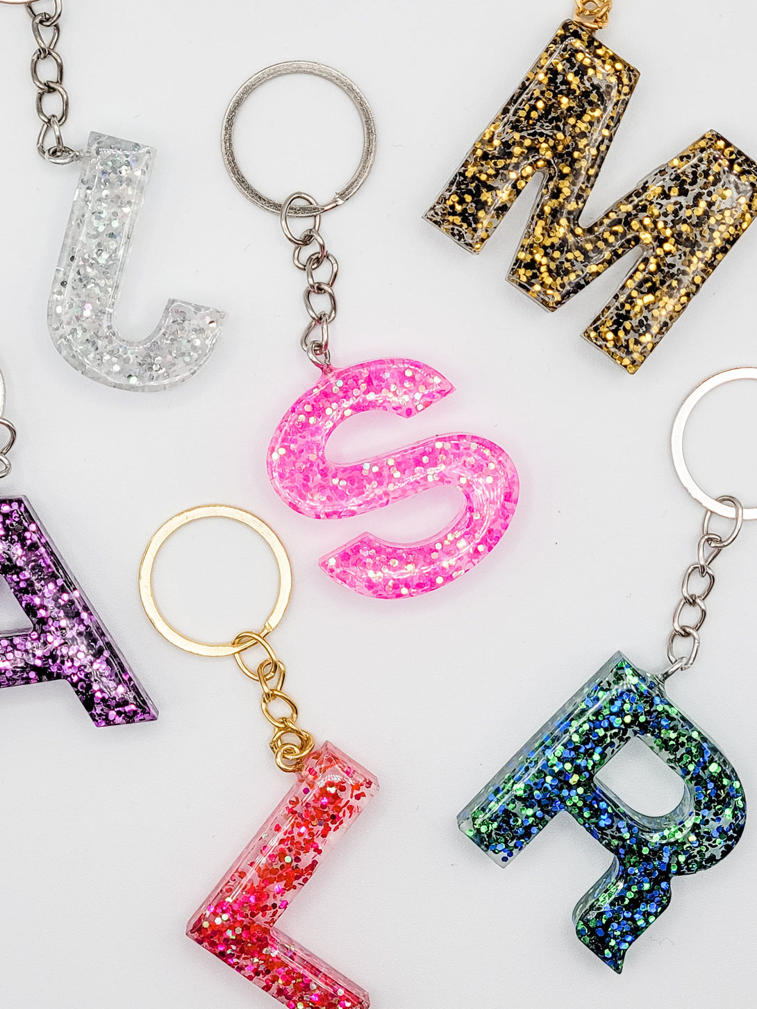 Personalized Handmade Resin Letter Keychain