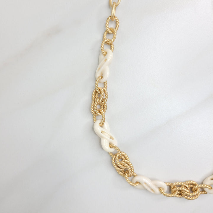 Phaedra Handmade Necklace with Vintage Ivory Bakelite