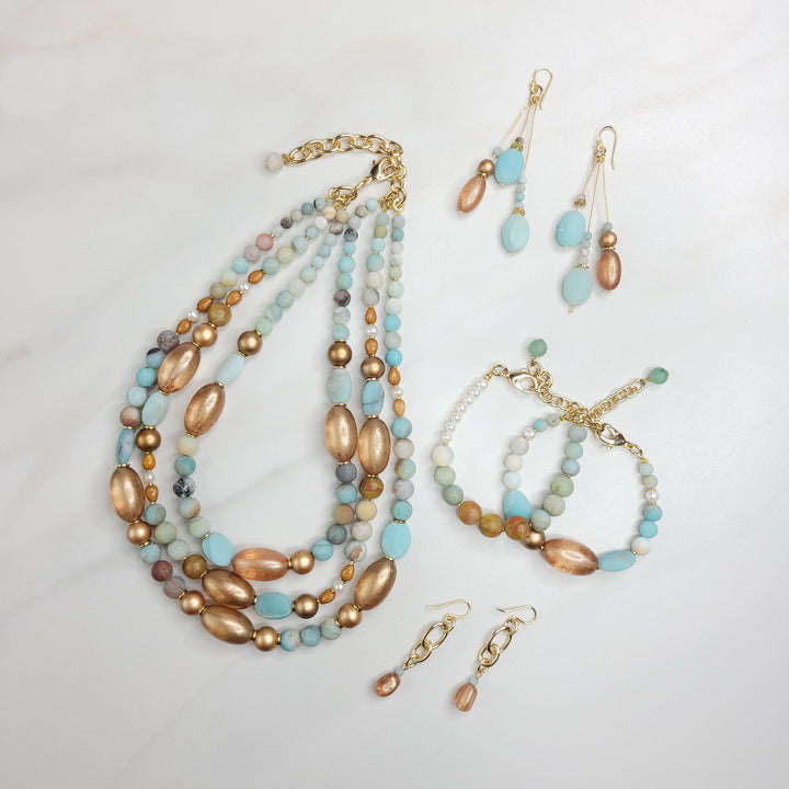 Phoenix Earrings with Vintage Beads