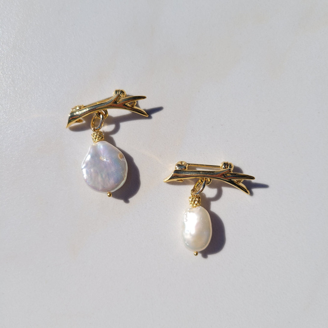 Rhea Silvia Vintage Branch Pearl Pins