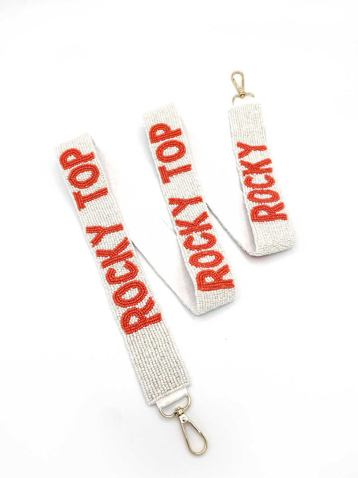 "Rocky Top" Guitar Strap for Handbags in Orange and White