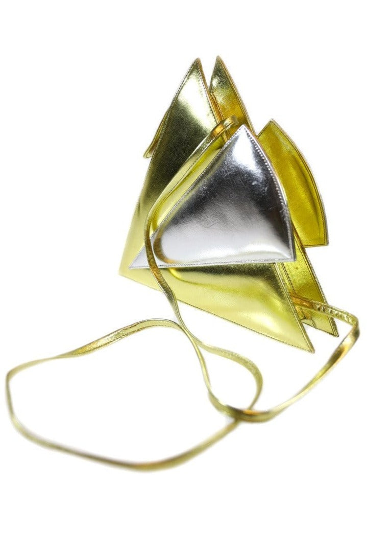 Safi Vintage Gold & Silver Arrow Handbag