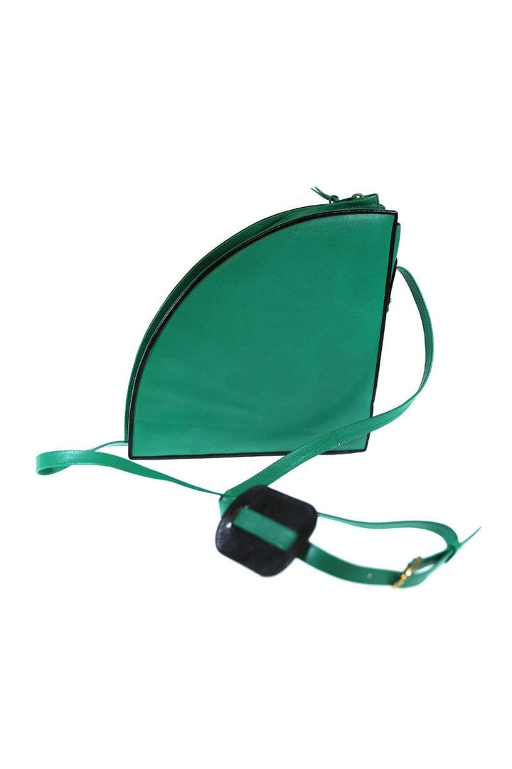 Safi Vintage Green Fan Handbag