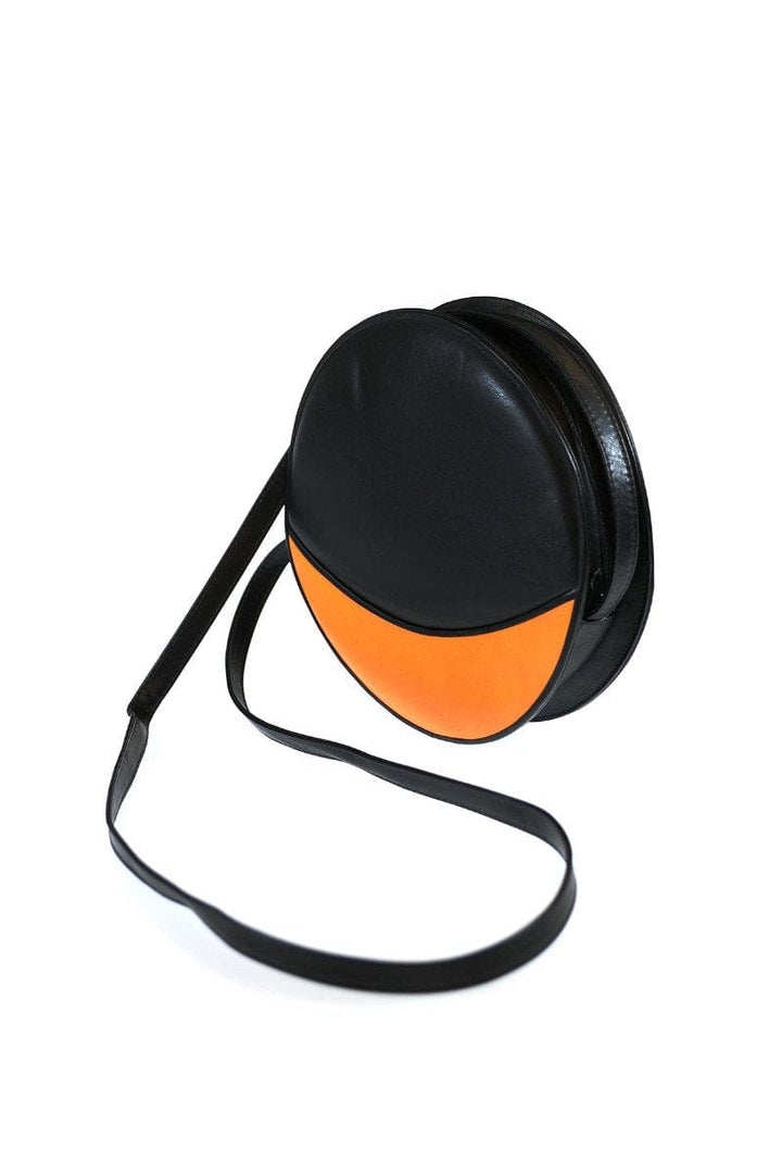 Safi Vintage Orange & Black Circle Crossbody