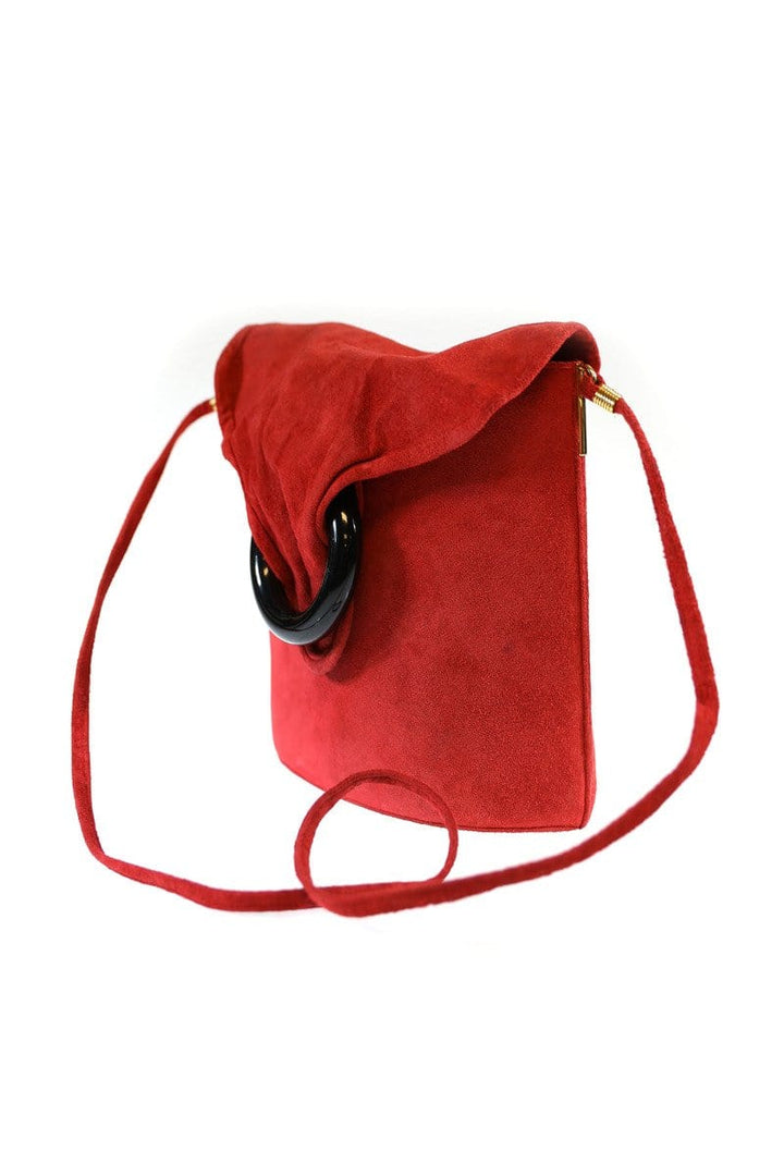 Safi Vintage Red Suede Handbag