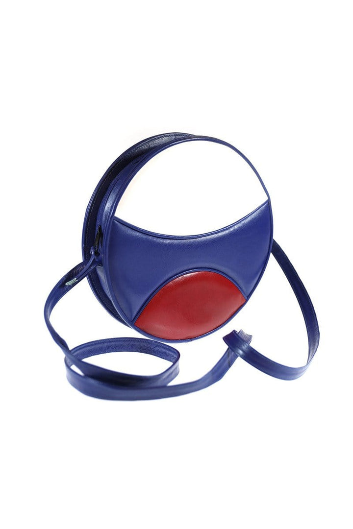 Safi Vintage Red, White, and Blue Circle Crossbody