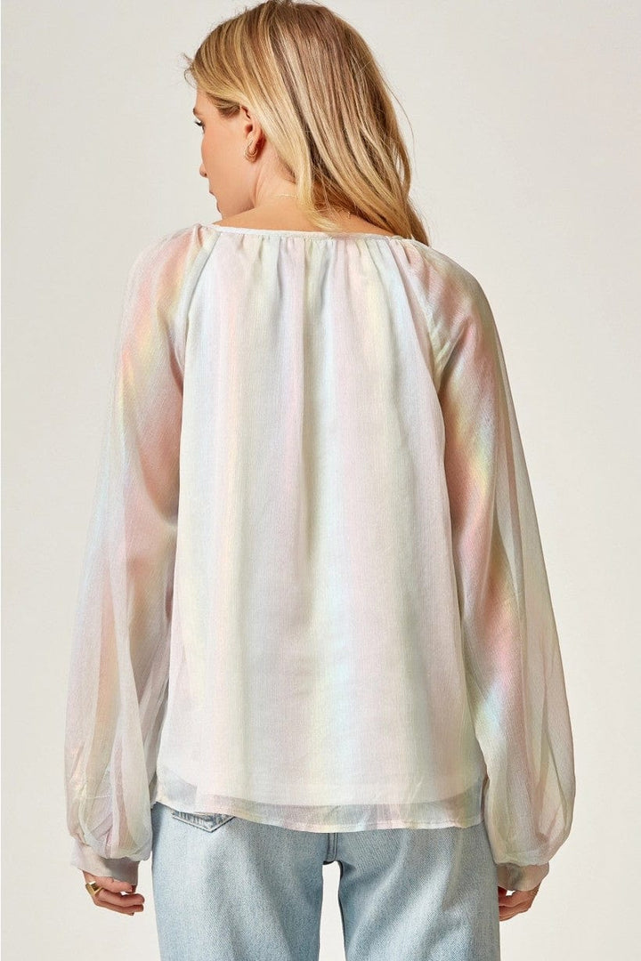 Shimmery Long Sleeve Blouse
