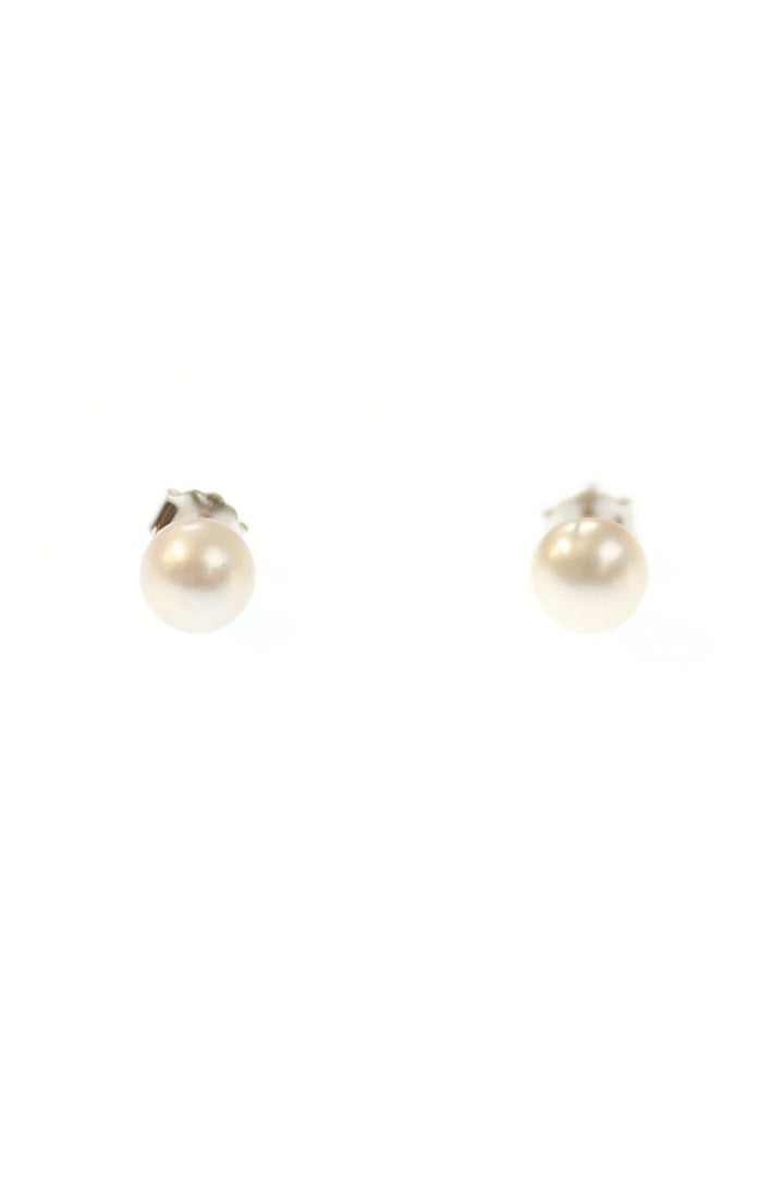 Small White Pearl Stud Earrings