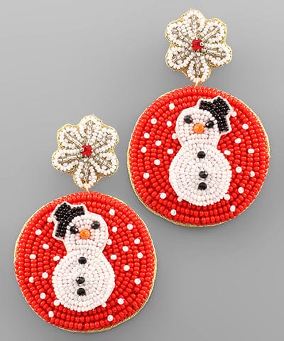 Snowman Disk Earrings