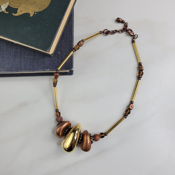 Handmade Necklace made with Italian Vintage Beads and Elements