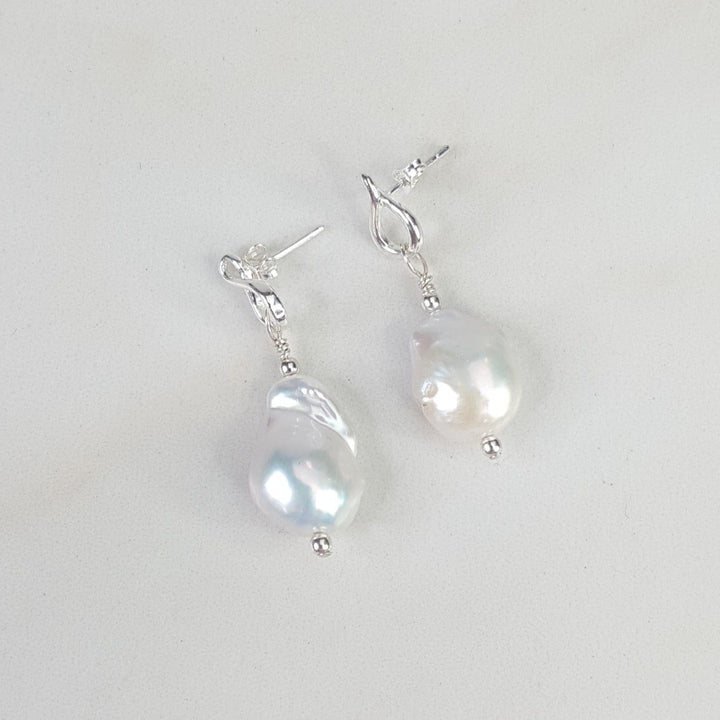 Sterling Silver Earrings with Fresh Water Pearls