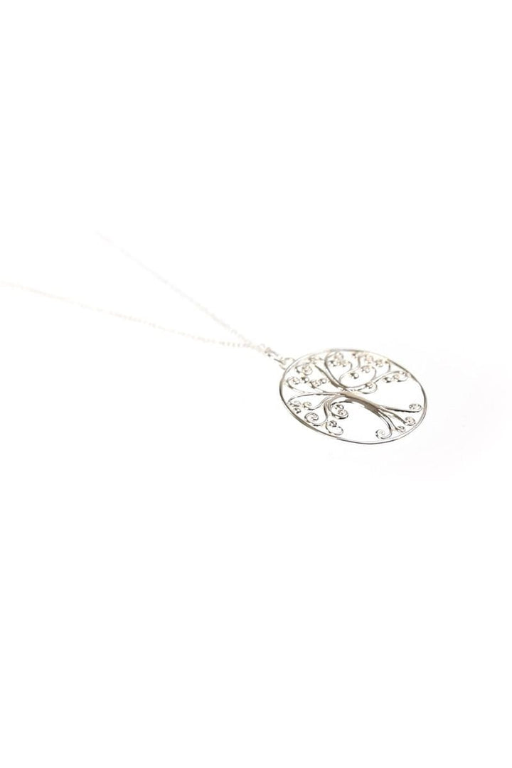 Sterling Silver Medium Tree of Life Pendant Necklace