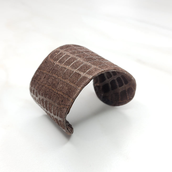 Styx Vintage Snake Print Adjustable Leather Cuff