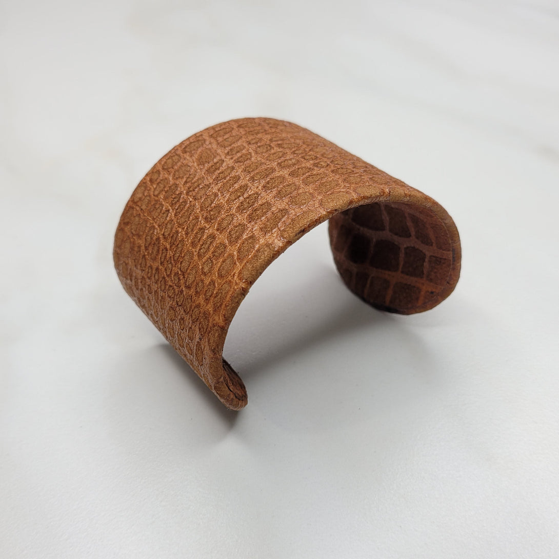 Styx Vintage Snake Print Adjustable Leather Cuff