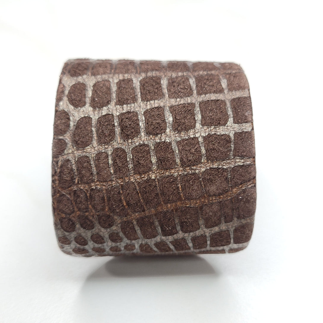 Styx Vintage Snake Print Adjustable Leather Cuff