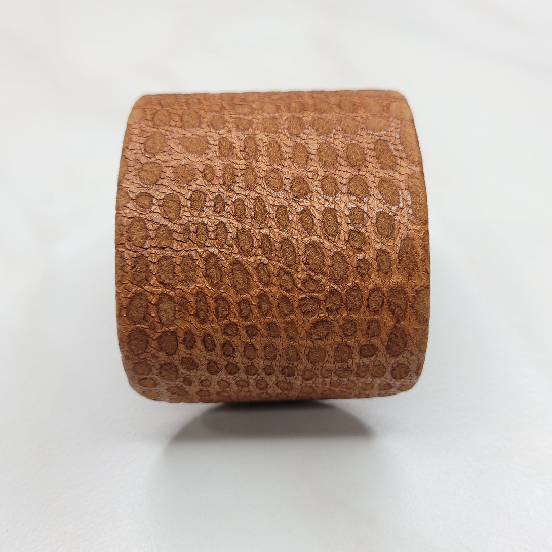 Styx Vintage Snake Print Adjustable Leather Cuff