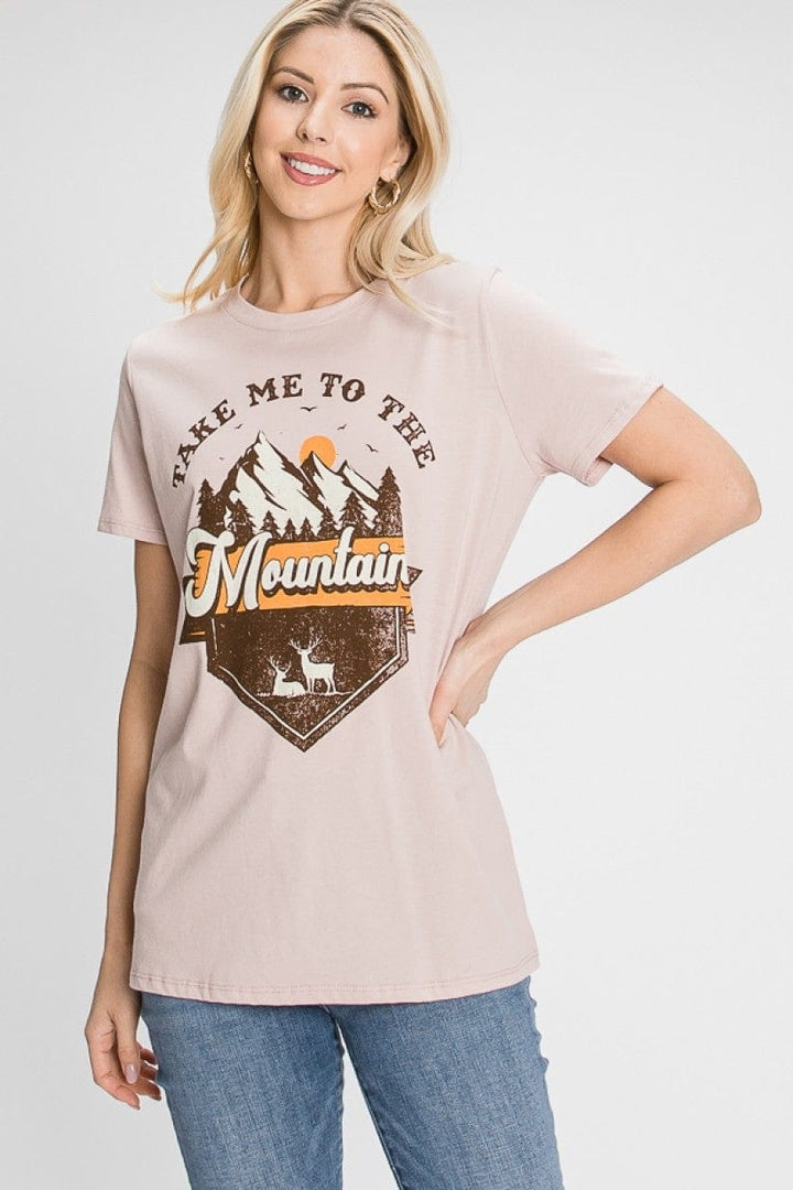 "Take Me to The Mountains" Graphic Top