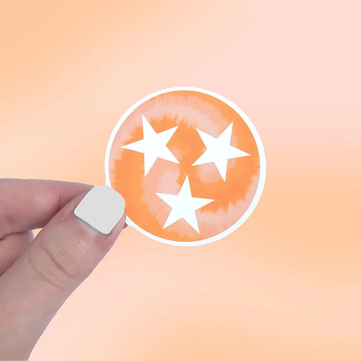 Tennessee Tri-Star Tie-Dye Sticker