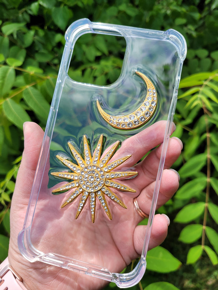 The Sun and Moon Swarovski Crystal Handmade Phone Case