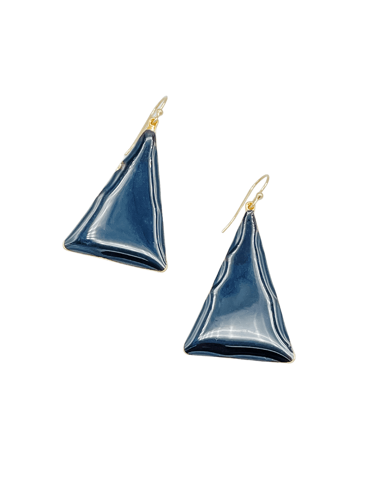 Triangle Ripple Dangle Earrings