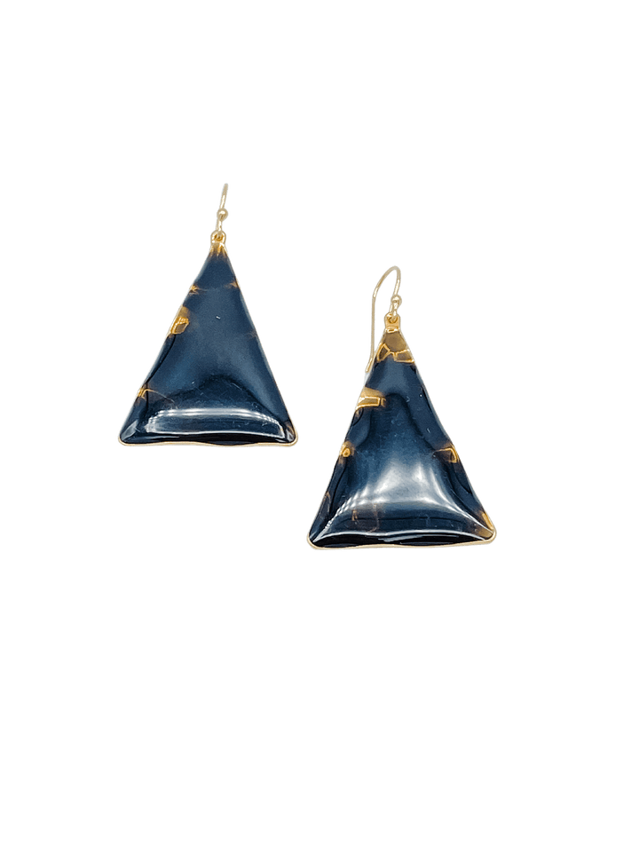 Triangle Ripple Dangle Earrings