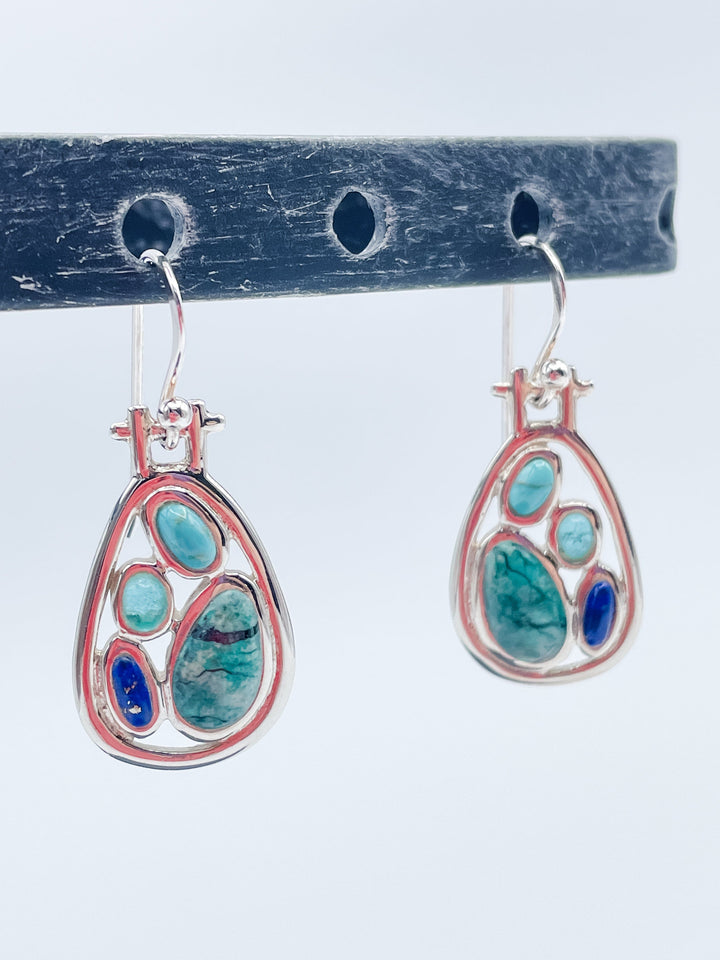 Turquoise and Sterling Silver Dangle Earrings for Women