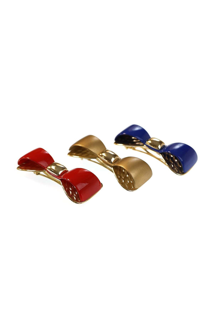 Vintage Bow Hair Barrette with Auto Clasp