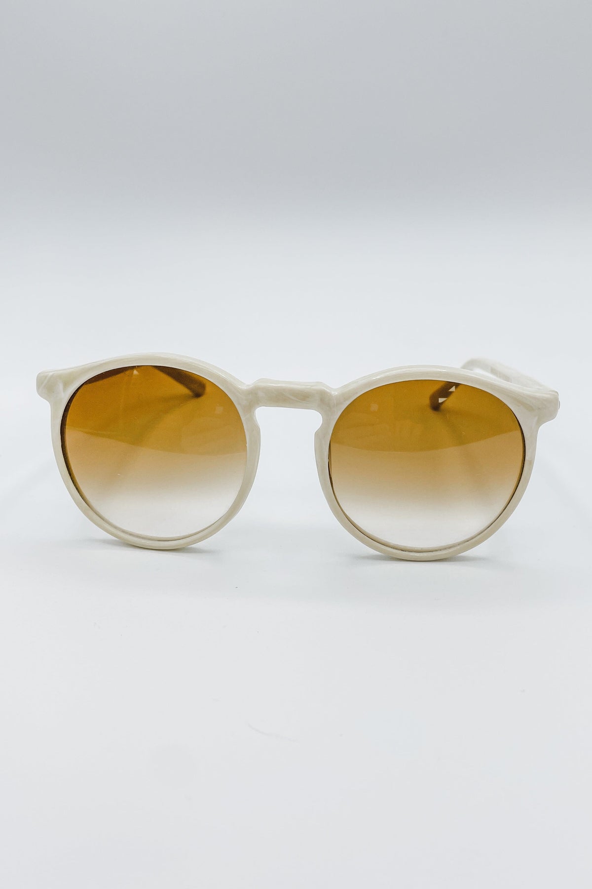 Vintage Buch and Deichmann Round Sunglasses with Marbled 