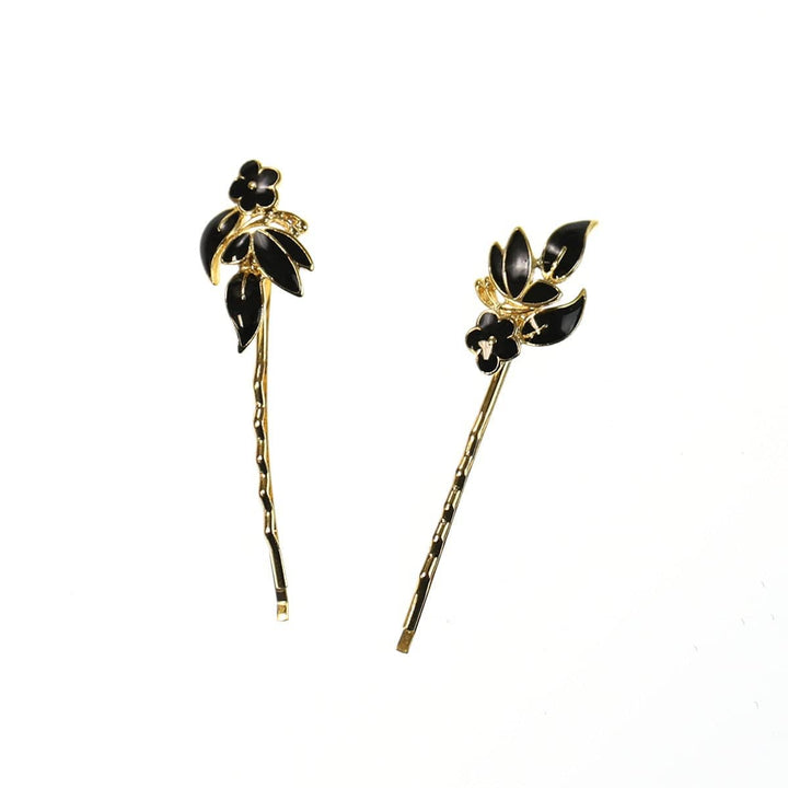 Vintage Enamel Flower Bunch Bobby Pins (Set of Two)