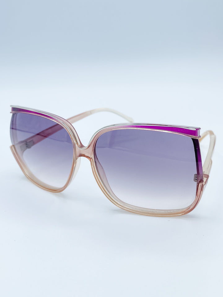 Vintage French Oversized Square Shaped Sunglasses