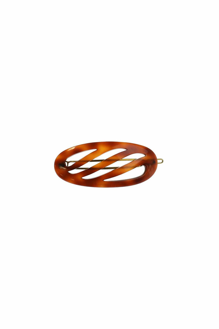 Vintage French Tortoise Shell Louvered Hair Barrette